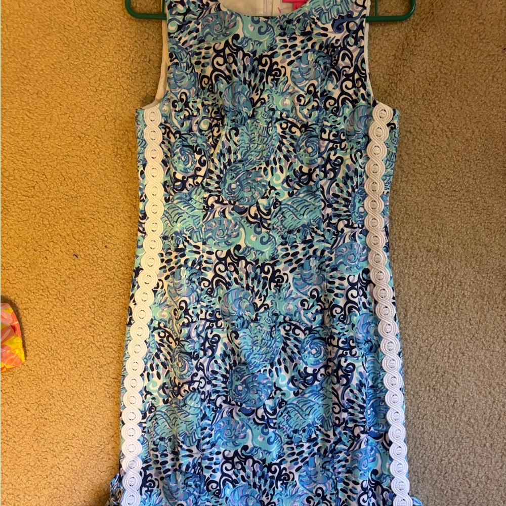 Lilly Pulitzer Blue Sequin Sheath Dress